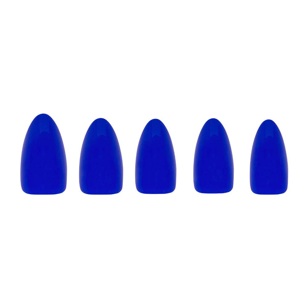 Cobalt Blue Press-On Nails | Solid Nail| Short Almond Length