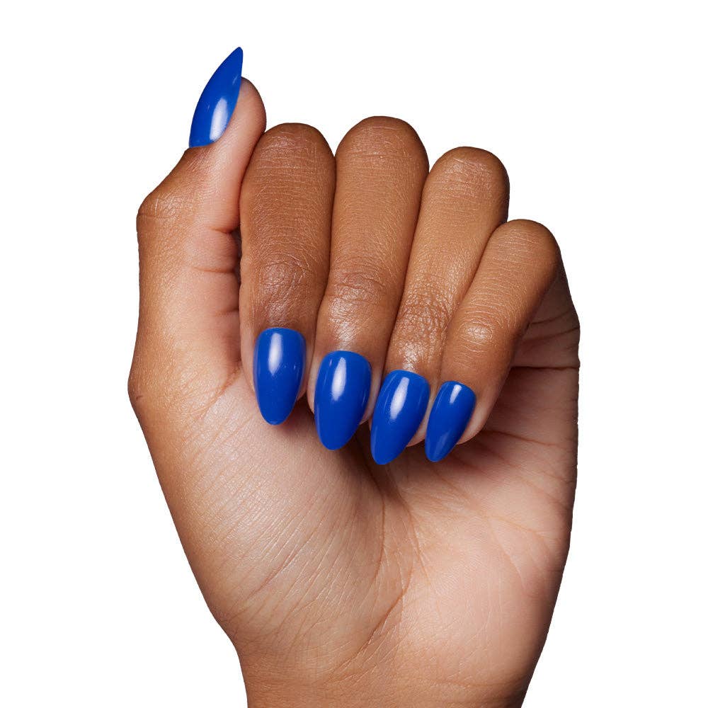 Cobalt Blue Press-On Nails | Solid Nail| Short Almond Length